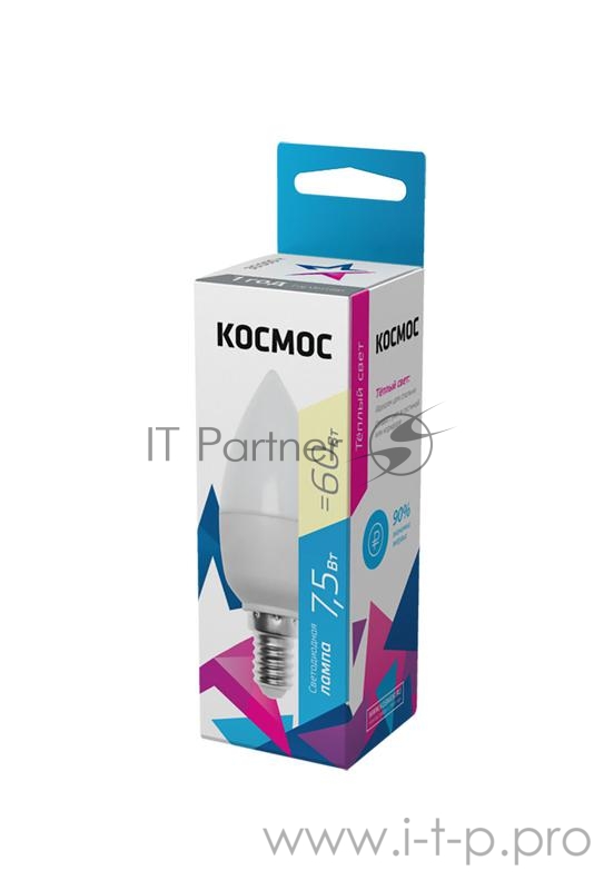 Лампа светодиодная LED BASIC CN 7.5Вт 220В E14 3000К Космос LkecLED7.5wCNE1430