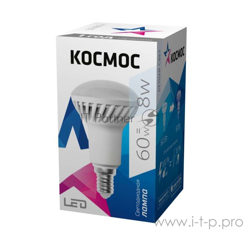 Лампа светодиодная LED R50 8Вт 220В E14 4500К Космос Lksm_LED8wR50E1445