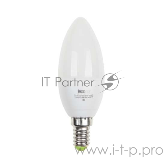 Лампа светодиодная PLED-ECO-C37 5Вт свеча 4000К белый E27 400лм 230В JazzWay 2855329A
