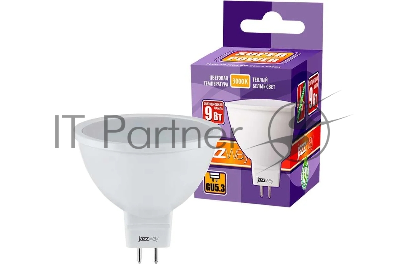 Лампа светодиодная PLED-SP JCDR 9Вт 3000К тепл. бел. GU5.3 720лм 230В JazzWay 2859754A