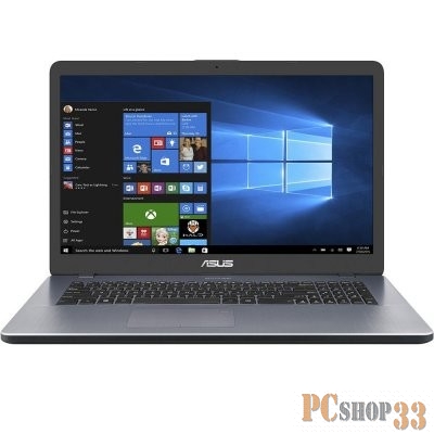 Ноутбук ASUS VivoBook A705UB-GC119 (Core i5 8250U-1.60ГГц, 4ГБ, 500ГБ, WiFi, BT, WebCam, 17.3 1920x1080, Linux), серый