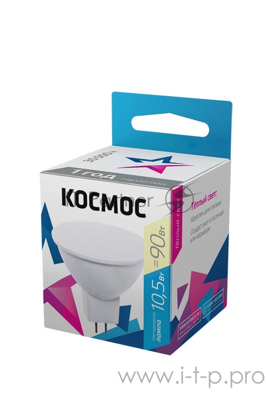 Лампа светодиодная LED BASIC JCDR 10.5Вт 220В GU5.3 3000К Космос LkecLED10.5wJCDRC30