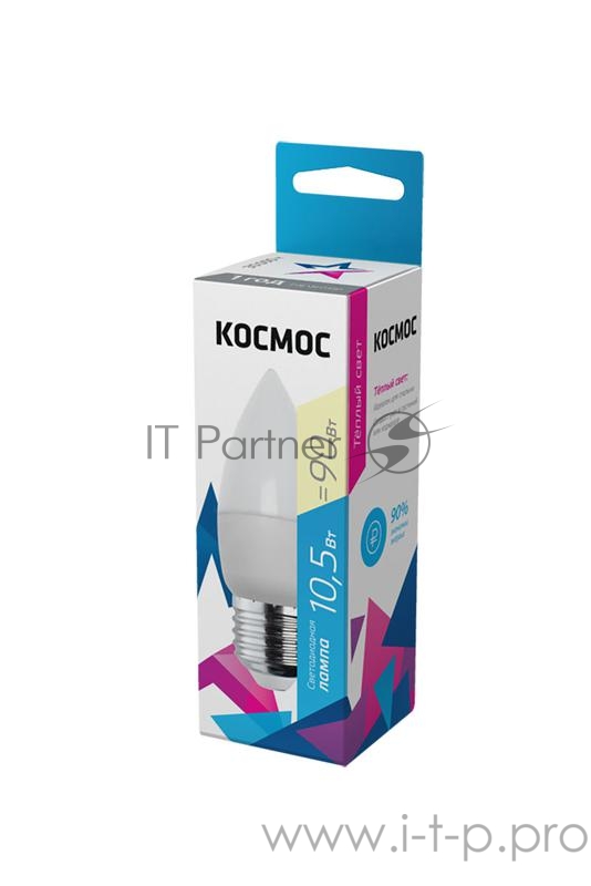 Лампа светодиодная LED BASIC CN 10.5Вт 220В E27 3000К Космос LkecLED10.5wCNE2730