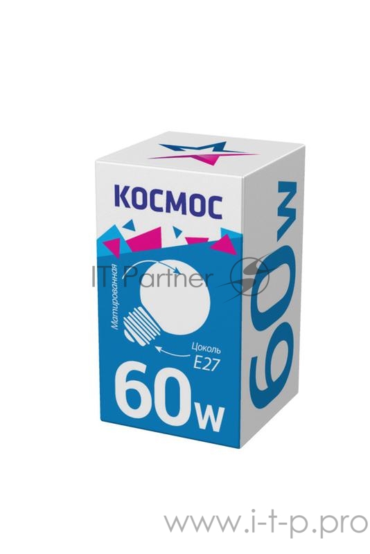 Лампа накаливания Шар 60Вт E27 мат. Космос LKsmSSpFr60E27v2