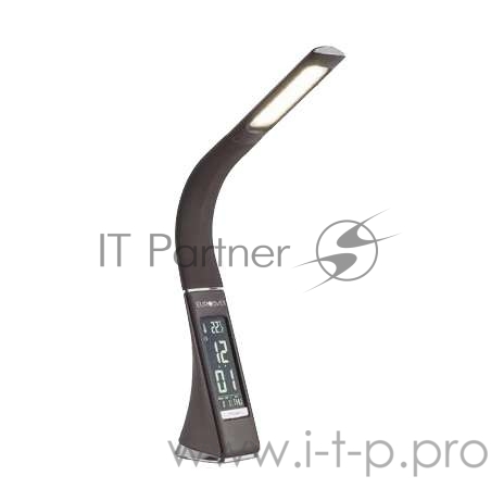 Светильник LED TLD-542 Brown/300лм/5000К/Dimmer настол. часы календ. терм. коричн. 5Вт Uniel UL-00001817
