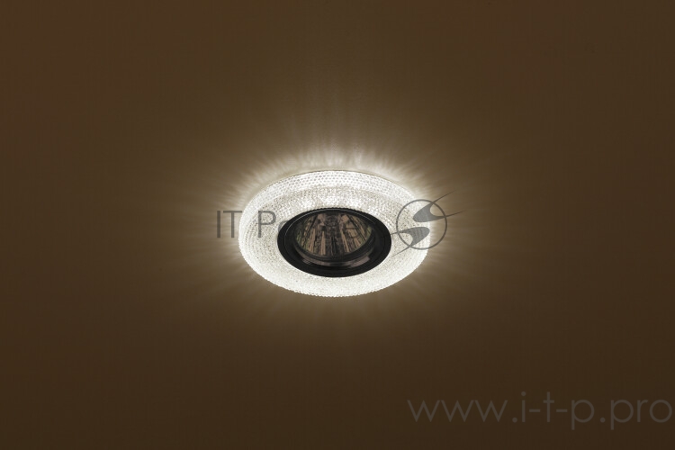 Светильник DK LD1 BR декор со светодиод. подсветкой GU5.3 220В 50Вт корич. ЭРА Б0018778