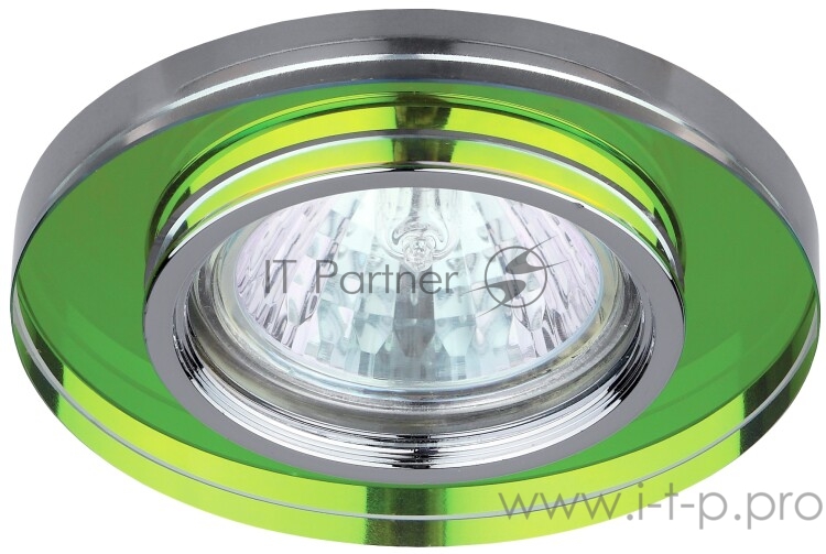 Светильник DK7 CH/MIX декор стекло MR16 12В 50Вт круглый хром/мульти ЭРА C0043737