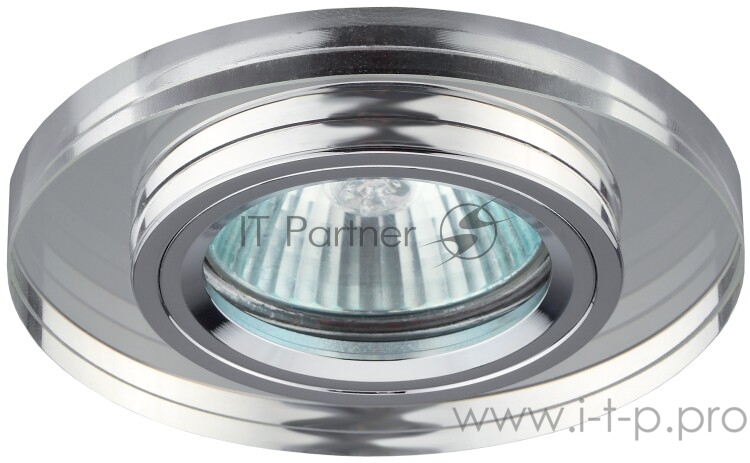 Светильник DK7 CH/WH декор стекло круглый хром/зеркальный ЭРА C0043735