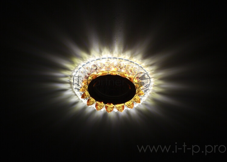 Светильник DK LD19 SL OR/WH декор cо светодиодной подсветкой MR16 прозр. оранж. ЭРА Б0028091