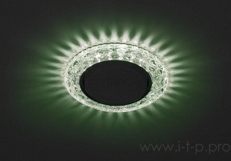 Светильник DK LD24 GR/WH декор cо светодиодной подсветкой Gx53 зел. ЭРА Б0029634