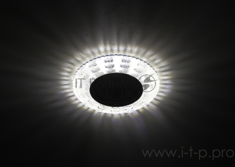 Светильник DK LD8 SL/WH декор cо светодиодной подсветкой MR16 прозр. ЭРА Б0028083