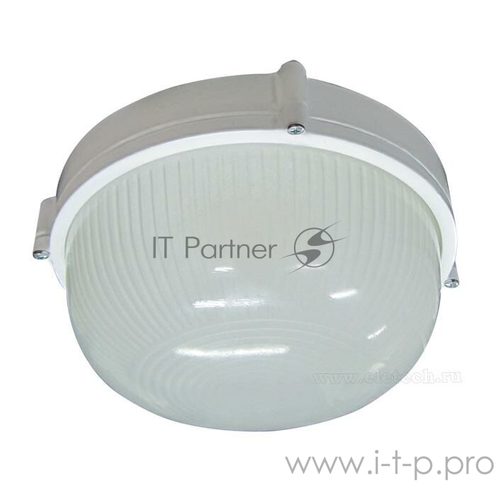 Светильник НПП 03-60-013 Банник 1301 круг малый 1х60Вт E27 IP65 корпус бел. Элетех 1005500934