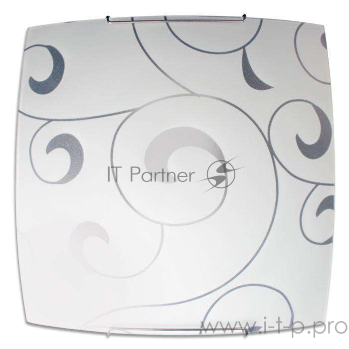 Светильник НПБ 09-60-003 Морокко 300х300 60Вт E27 IP20 матовый бел./клипса хром (инд. упак.) Элетех 1005205477