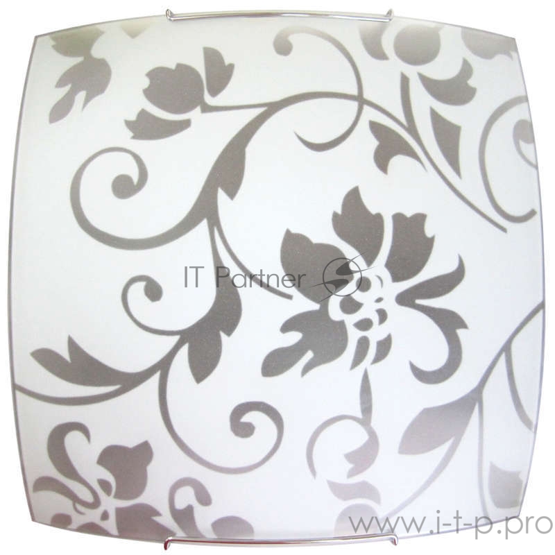 Светильник НПБ 09-60-003 Эрика 300х300 1х60Вт E27 IP20 мат. бел./крепеж хром (инд. упак.) Элетех 1005205506