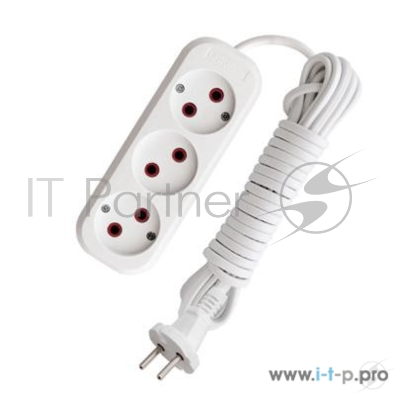 ЭРА Удлинители бытовые, Сетевые фильтры ЭРА Б0019251 Удлинитель U-3-3m без заземления 3 гнезда 3 м {полипропилен, 2х0.75 мм2}