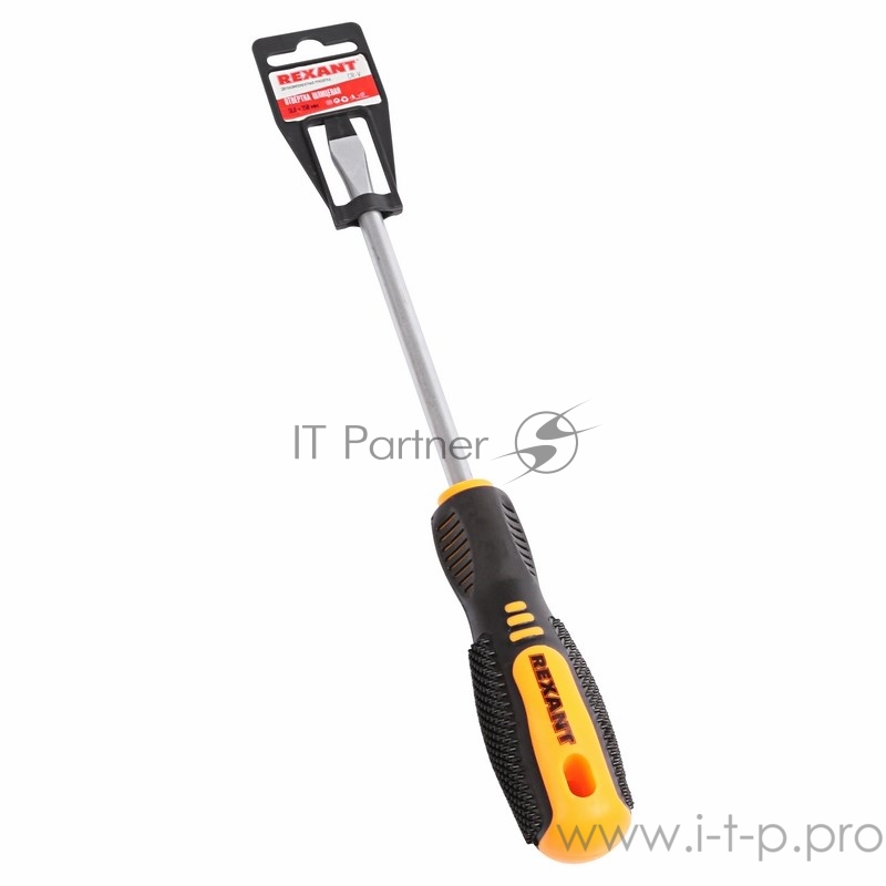 Отвертка шлицевая SL 8х150 мм, двухкомпонентная рукоятка REXANT