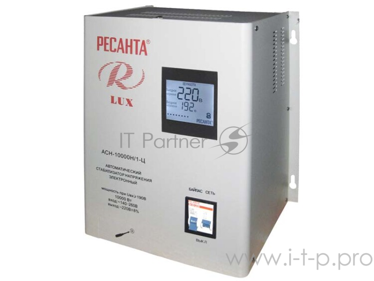 Стабилизатор напряжения Ресанта АСН-10000Н/1-Ц электронный однофазный серый