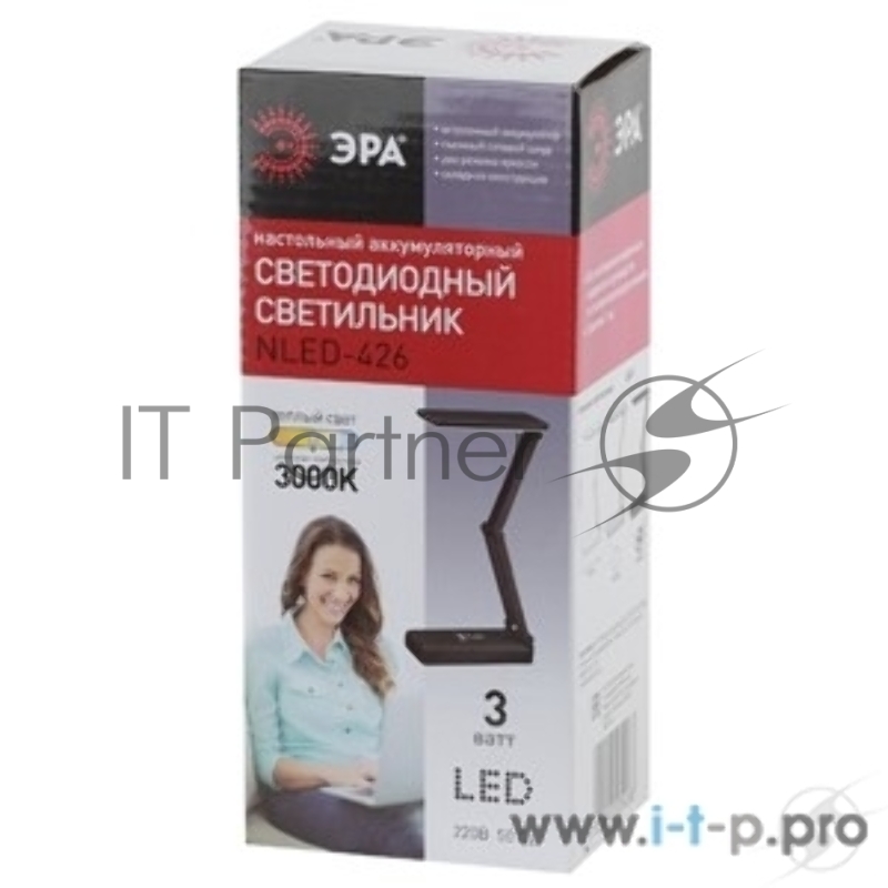 Светильник настольный ЭРА NLED-426-3W-BK черный