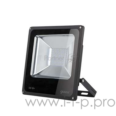 Прожектор LED 50Вт IP65 6500К черн. GAUSS 613100350