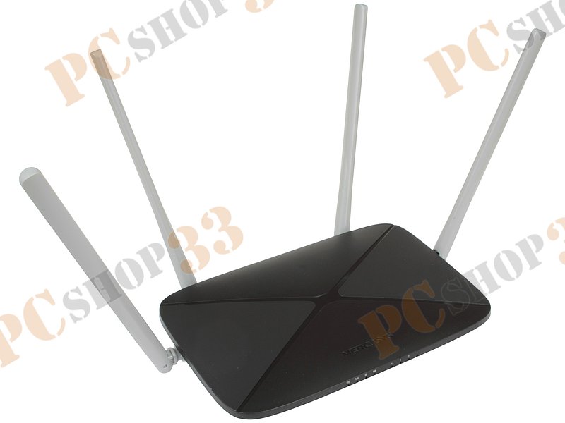Беспроводной маршрутизатор Mercusys AC12 WiFi 867Мбит/сек. + 4 порта LAN 100Мбит/сек. + 1 порт WAN 100Мбит/сек.