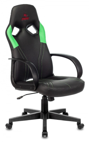 Кресло игровое Бюрократ ZOMBIE RUNNER черный/зеленый искусственная кожа крестовина пластик