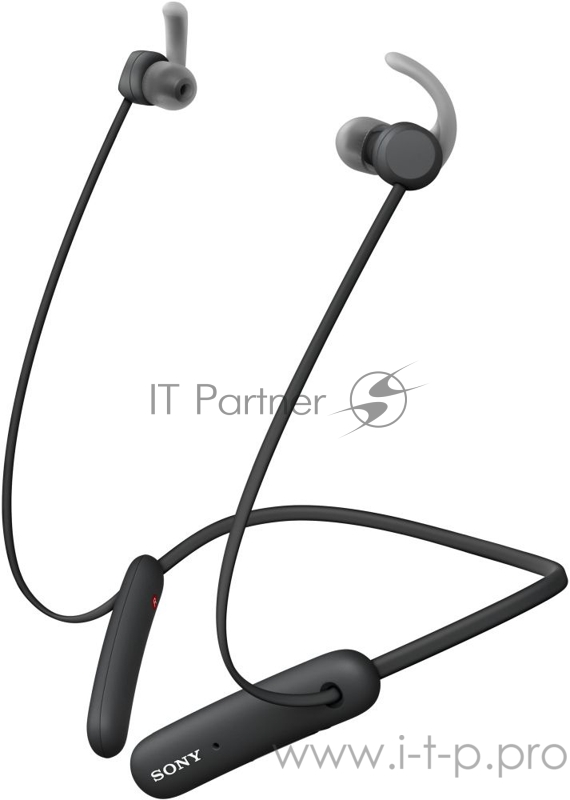 Гарнитура вкладыши Sony WI-SP510 черный беспроводные bluetooth нашейный держатель (WISP510B.E)