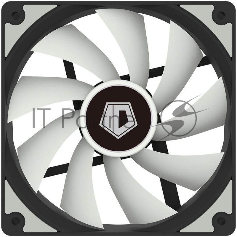 Вентилятор ID-COOLING NO-12025-XT 120x120x25мм (80шт./кор, PWM, Low Noise, резиновые углы, черный, 700-1800об/мин) BOX