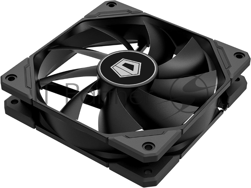 Вентилятор ID-COOLING TF-12025-BLACK 120x120x25мм (80шт./кор, PWM, резиновые углы, черный, 700-1800об/мин) BOX