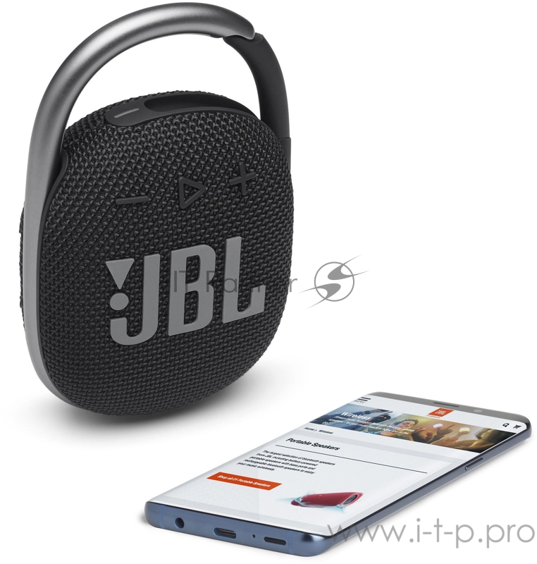 Портативная акустическая система JBL CLIP 4, черный