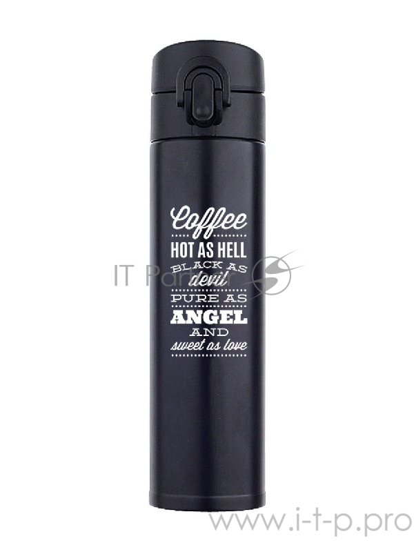 Термобутылка BAROUGE для прогулок и путешествий BT-134 металл ЧЕРНЫЙ 350мл