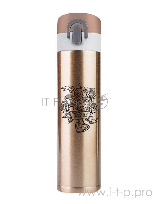Термобутылка BAROUGE для прогулок и путешествий металл бронза 350 мл, BT-136