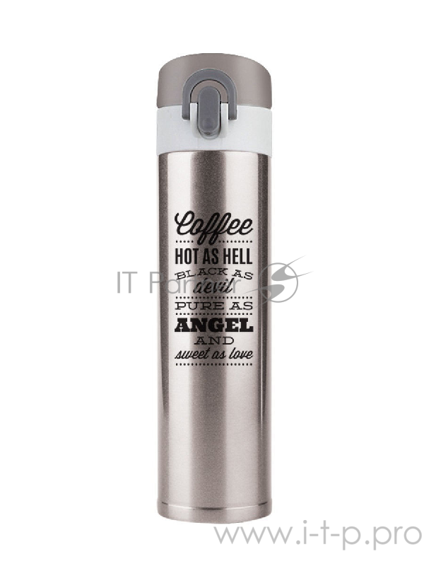 Термобутылка BAROUGE для прогулок и путешествий металл серебро 350 мл, BT-134