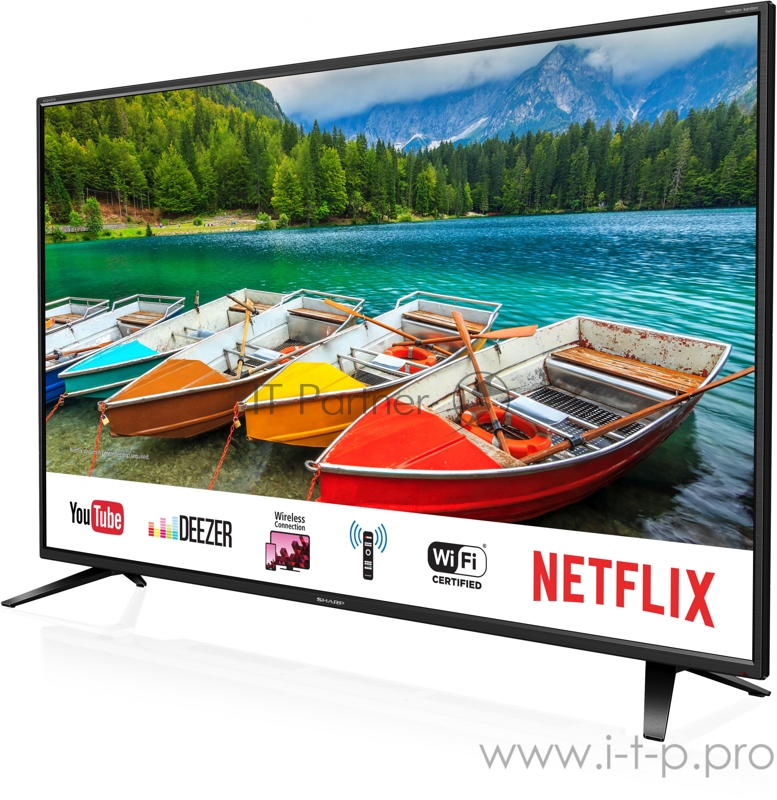 Телевизор LED Sharp 49 LC49CUG8052E черный/Ultra HD/50Hz/DVB-T/DVB-T2/DVB-C/DVB TV