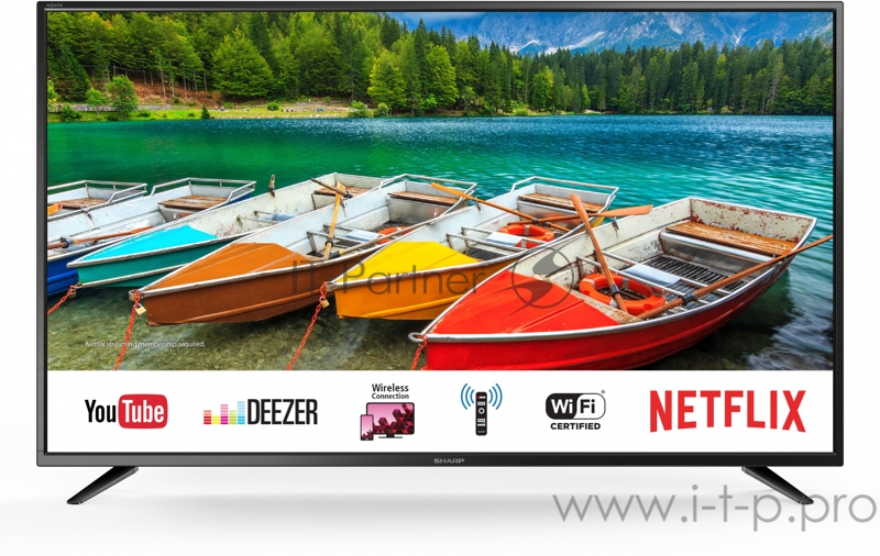 Телевизор LED Sharp 49 LC49CUG8052E черный/Ultra HD/50Hz/DVB-T/DVB-T2/DVB-C/DVB TV