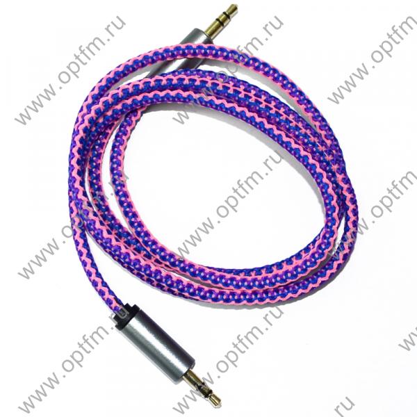 Кабель AUX тканевый Вид 1 (1,0м)