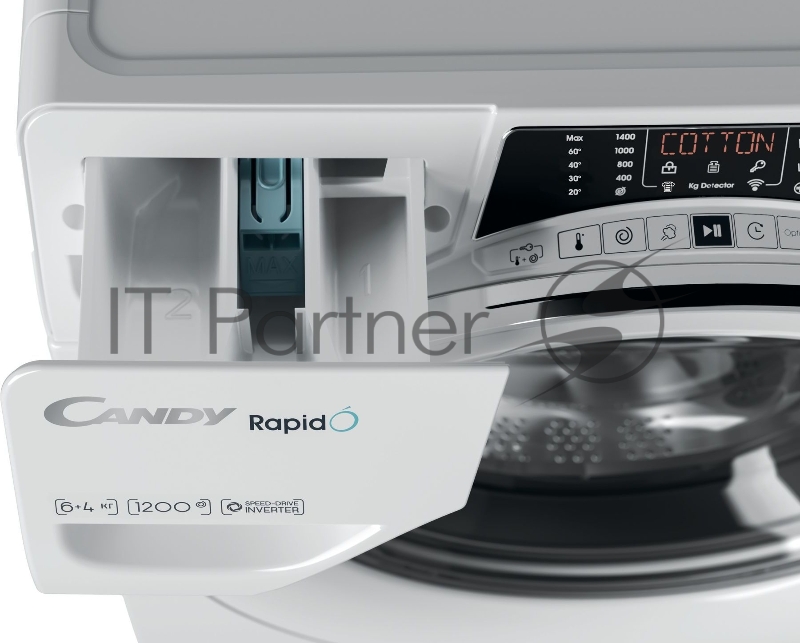 Стиральная машина Candy RapidO ROW4 2646DWMC-07 класс: B загр.фронтальная макс.:6кг (с сушкой) белый