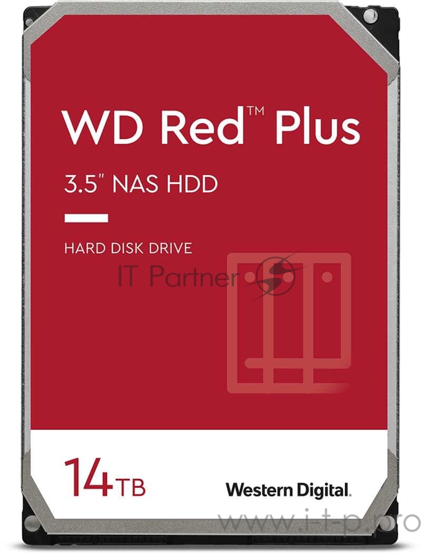 Жесткий диск WD Original SATA-III 14Tb WD140EFGX NAS Red Plus (7200rpm) 512Mb 3.5