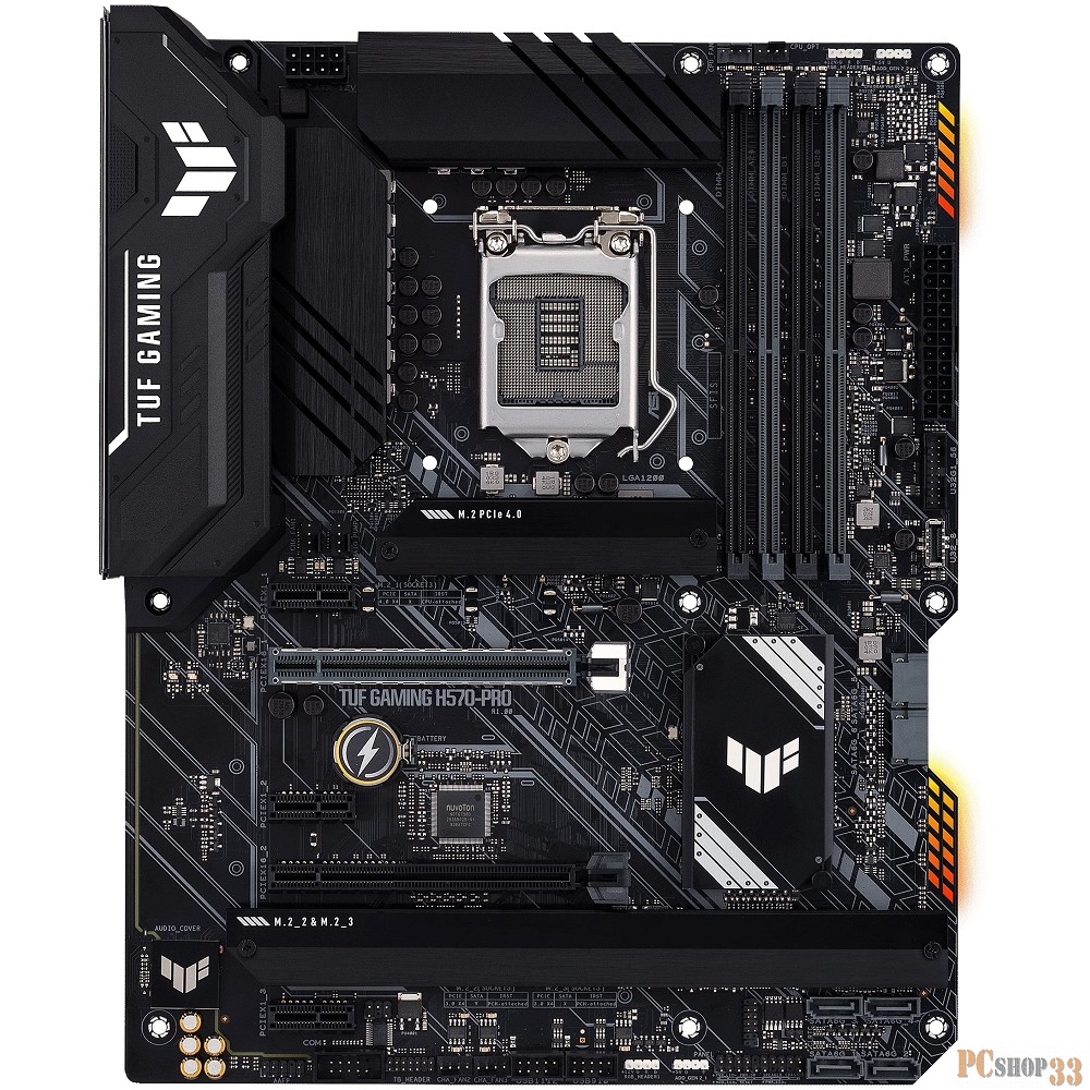 Материнская плата ASUS TUF GAMING H570-PRO, LGA1200, H570, 4*DDR4, HDMI+DP, CrossFireX, SATA3 + RAID, Audio, Gb LAN, USB 3.2*6, USB 2.0*4, COM*1 header (w/o cable), ATX 90MB16K0-M0EAY0
