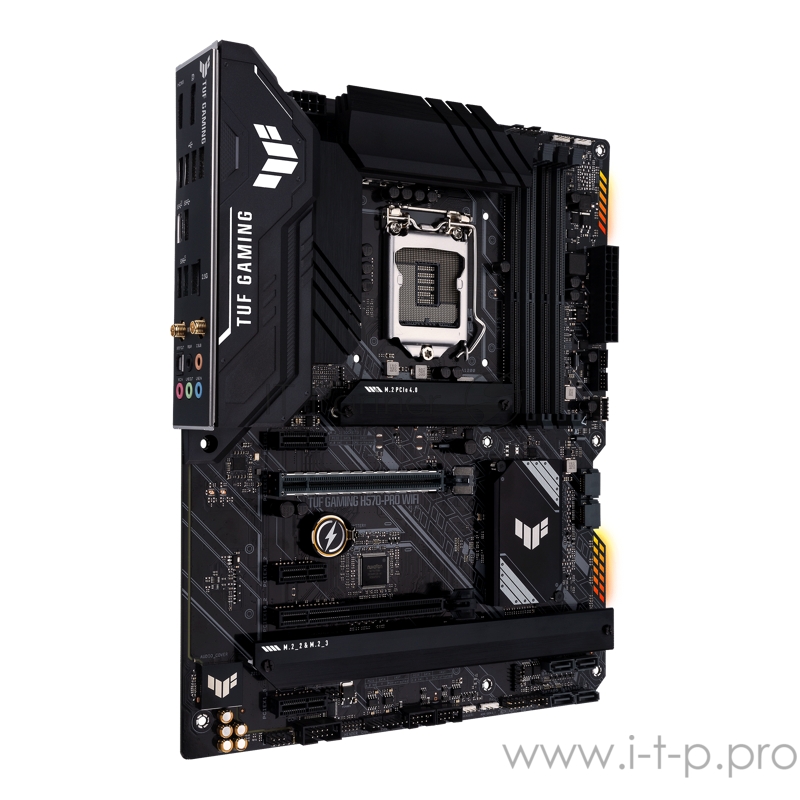 Материнская плата ASUS TUF GAMING H570-PRO WIFI, LGA1200, H570, 4*DDR4, HDMI+DP, CrossFireX, SATA3 + RAID, Audio, Gb LAN, USB 3.2*6, USB 2.0*4, COM*1 header (w/o cable), ATX 90MB16L0-M0EAY0