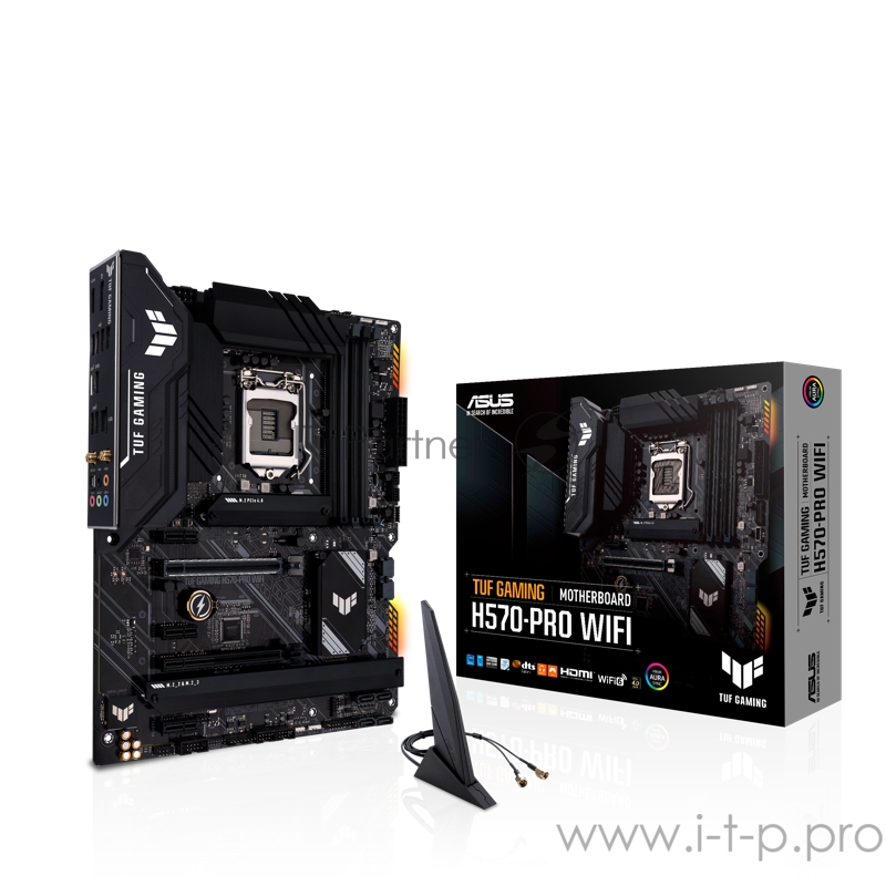 Материнская плата ASUS TUF GAMING H570-PRO WIFI, LGA1200, H570, 4*DDR4, HDMI+DP, CrossFireX, SATA3 + RAID, Audio, Gb LAN, USB 3.2*6, USB 2.0*4, COM*1 header (w/o cable), ATX 90MB16L0-M0EAY0