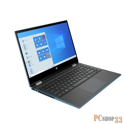 Ноутбук HP Pavilion x360 14-dw1004ur 14 HD Touch, Intel Pentium 7505, 4Gb, 128Gb SSD, no ODD, Win10, зеленый