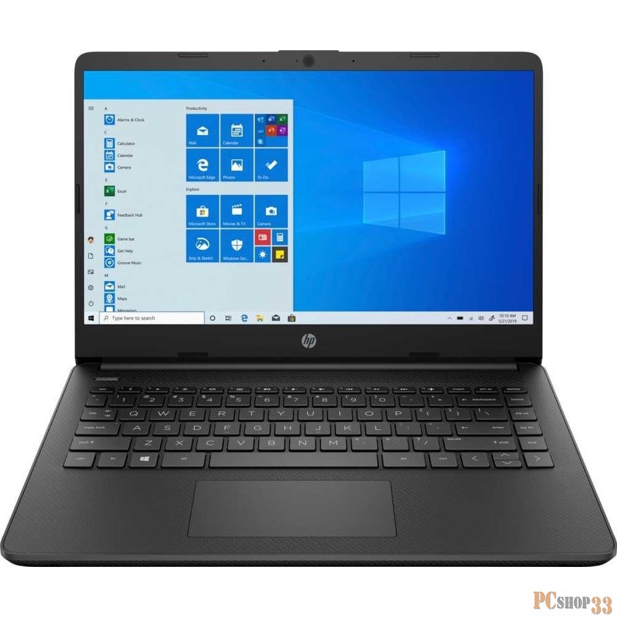 Ноутбук HP14 14s-fq0089ur 14.0 FHD, AMD Athlon-3150U, 4Gb, 128Gb SSD, no ODD, Win10, черный