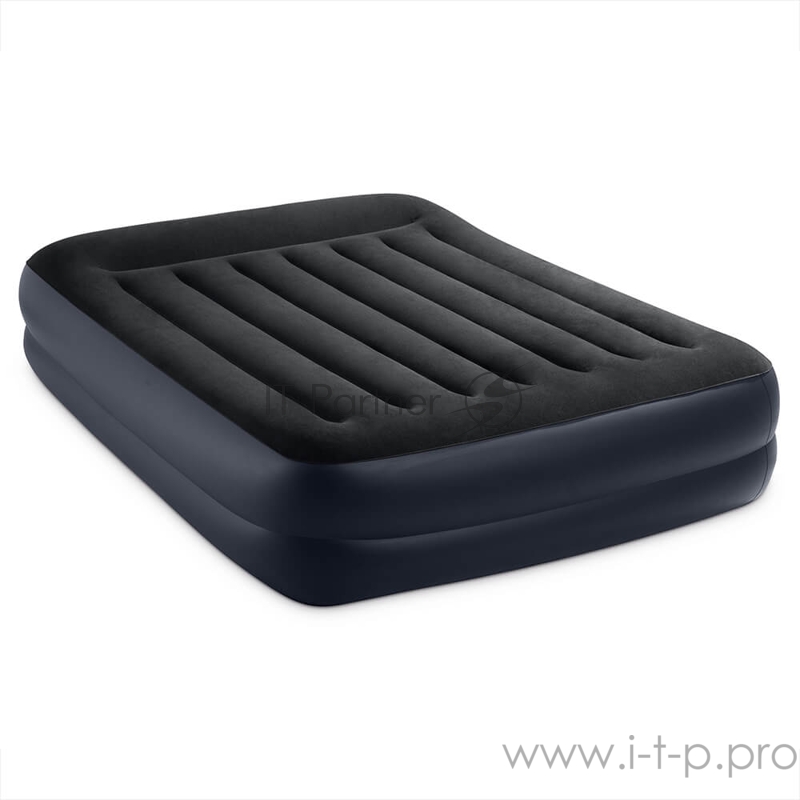 Надувная кровать 64124, Intex, 152х203х42см с подголовником, встр.нас. 220В, до 272кг, уп.2