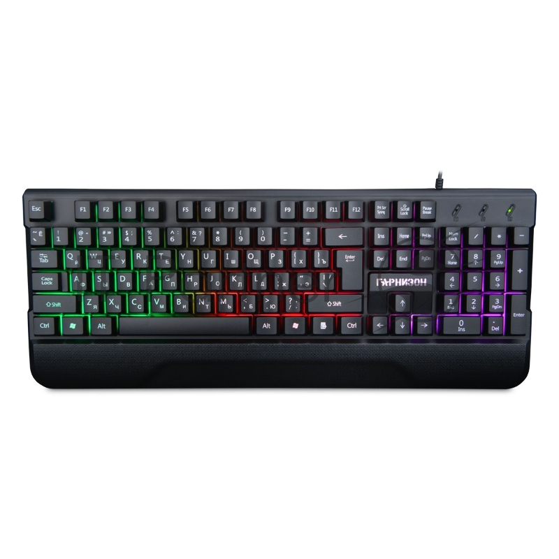 Клавиатура Гарнизон GK-350L, подсветка USB, кабель 1.5м