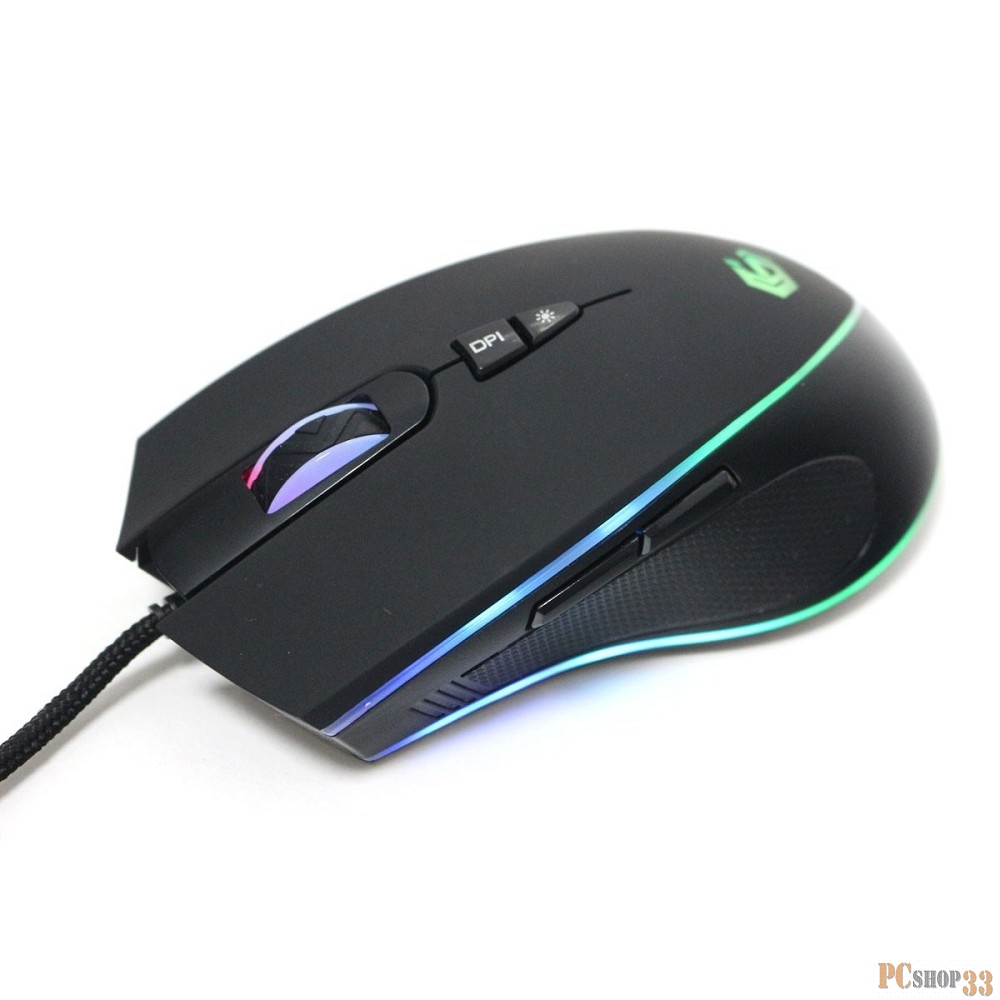 Мышь игровая Gembird MG-800, USB, 3200DPI, 6 кнопок+колесо-кнопка, кабель тканевый 1.8 м