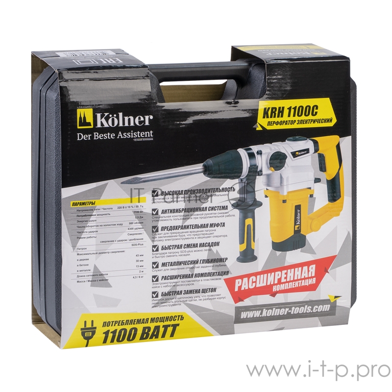 Перфоратор KOLNER KRH 1100C