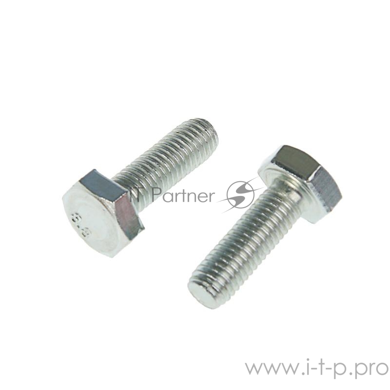 Болт М10х80 с шестигранной головкой цинк. DIN 933 (уп.12шт) класс прочности 8.8. коробка Tech-Krep 144909