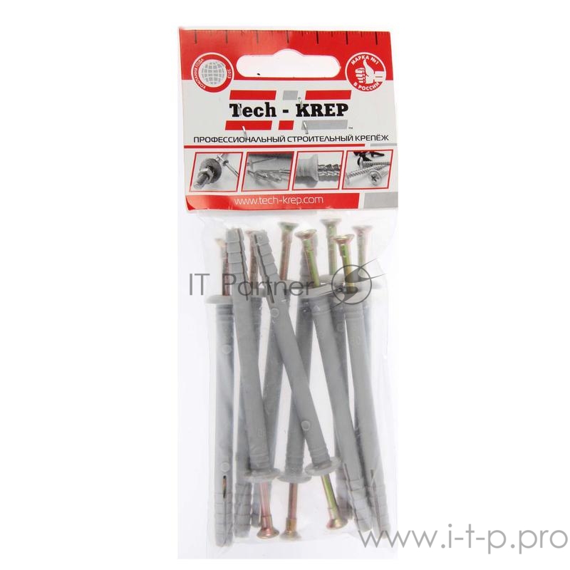 Дюбель-гвоздь 6х80 с грибовидной манжетой полипропилен (уп.10шт) пакет Tech-Krep 103902