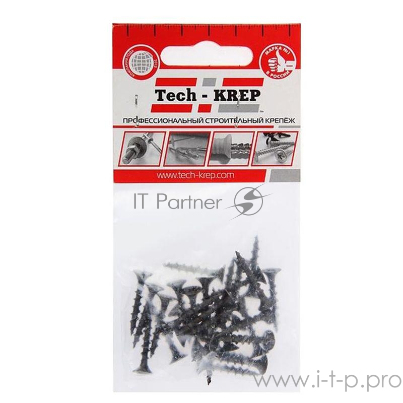 Саморез 3.8х25 гипсокартон-дерево (уп.30шт) пакет Tech-Krep 102370