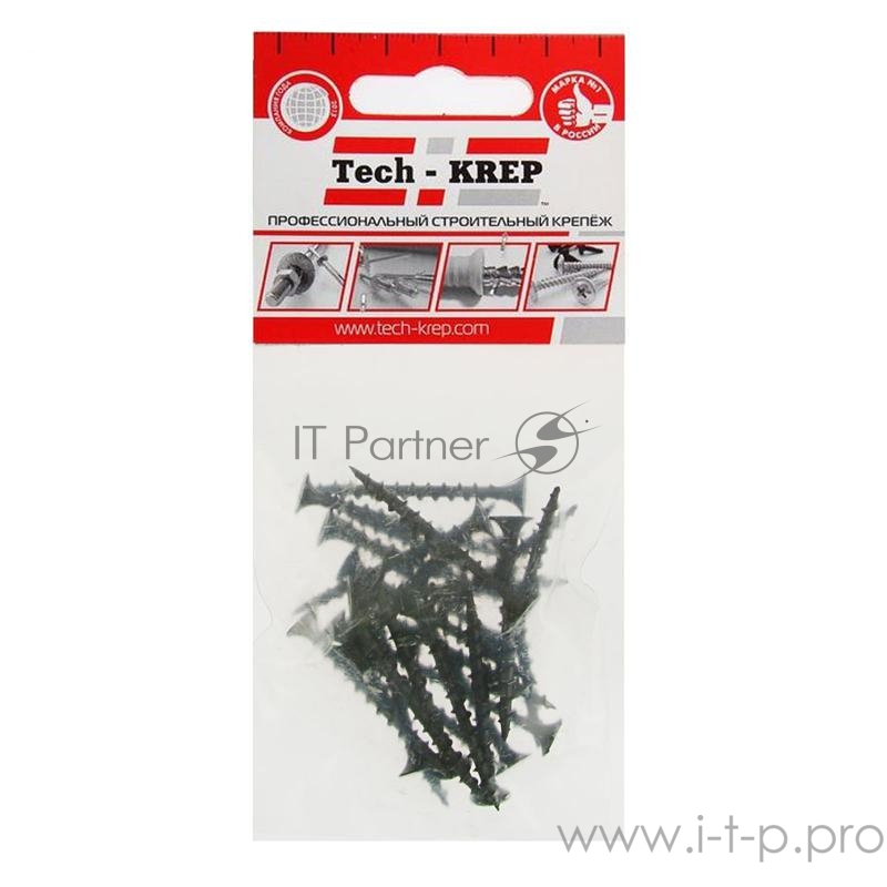 Саморез 3.8х41 гипсокартон-дерево (уп.25шт) пакет Tech-Krep 102372